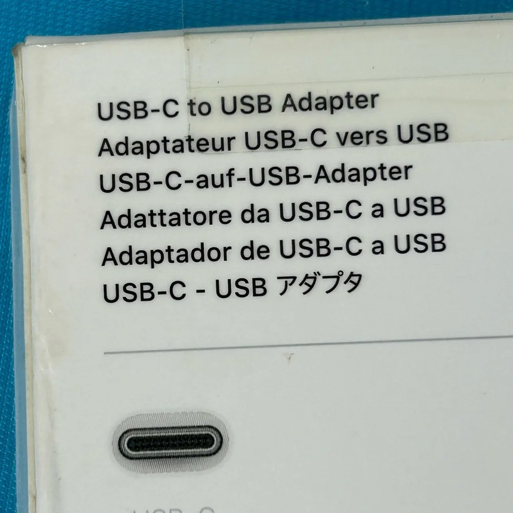 Apple USB-C (2m) charge cord & USB-C to USB Adapter NIB